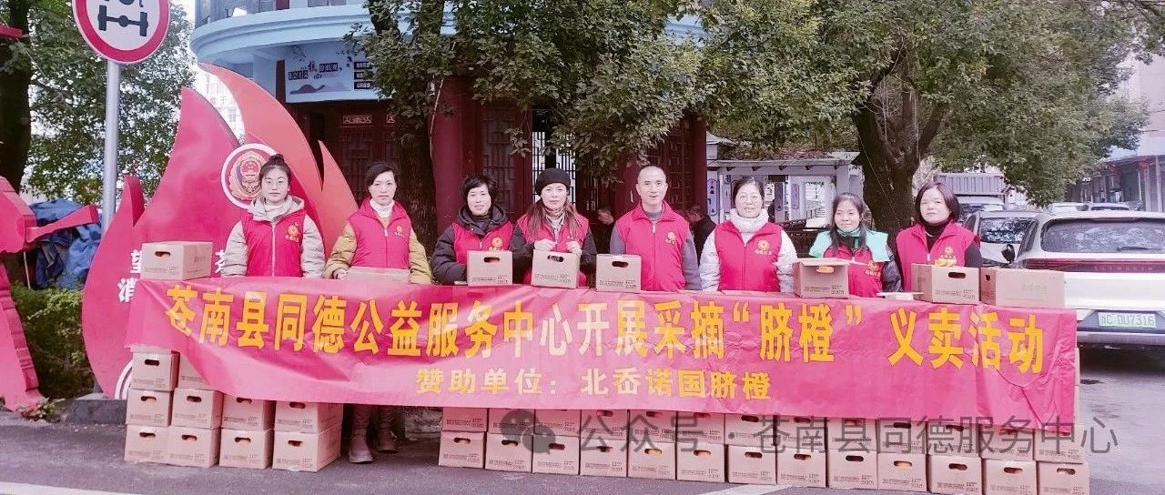 苍南县同德公益服务中心北岙诺国脐橙义卖活动圆满成功